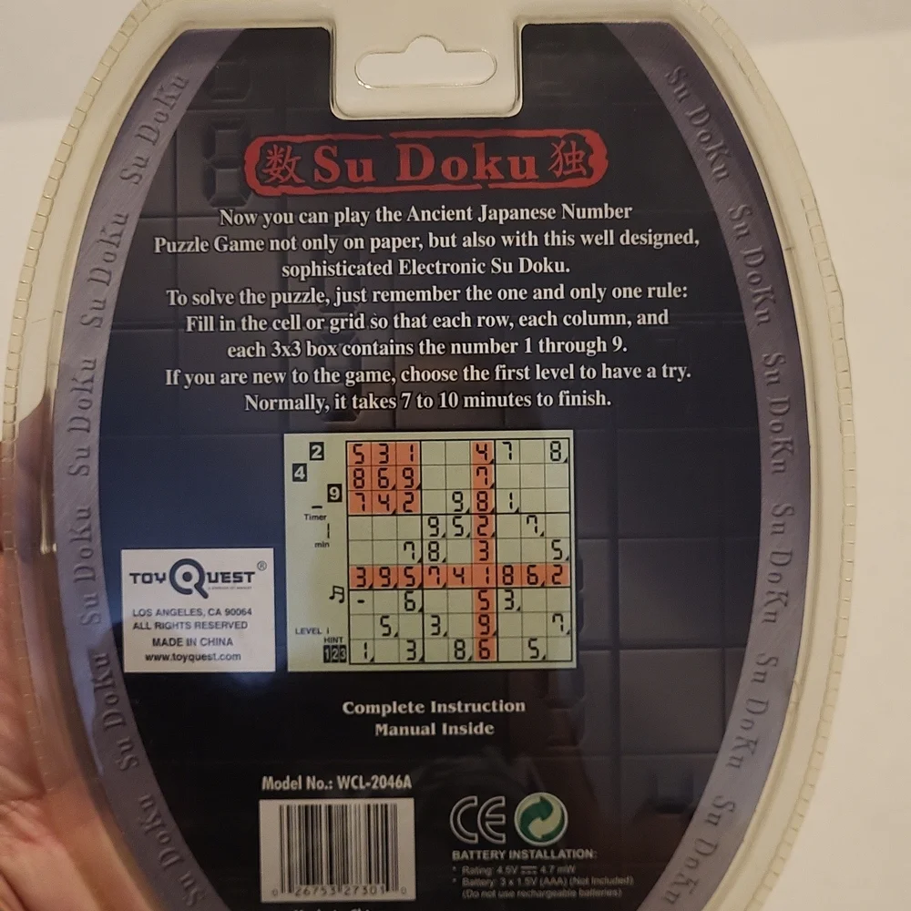 NWT Sodoku model wcl-2046a handheld electronic game